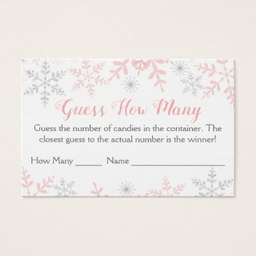 pink snowflakes baby shower guess how many game