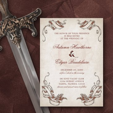 pirate treasure wedding invitation