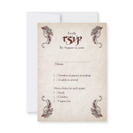 Small Pirate Treasure Wedding Rsvp Invitations Front View