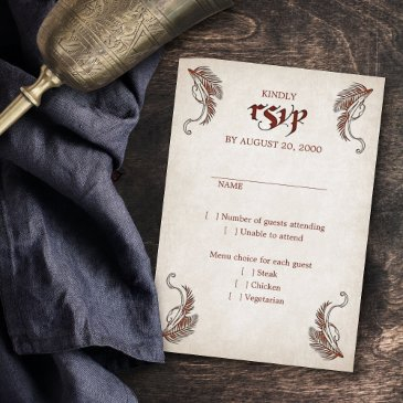 pirate treasure wedding rsvp invitations