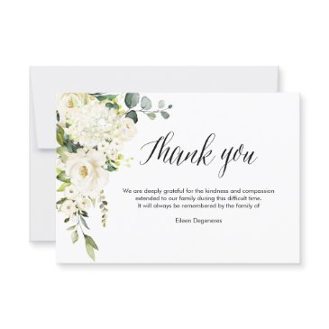 pixdezines alabaster roses bereavement thank you invitation