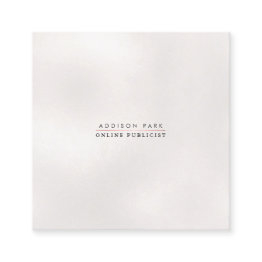 Small Pixdezines Simple Elegant, Pearly White Square Business Invitations Front View