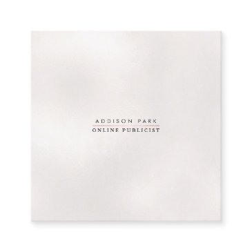 pixdezines simple elegant, pearly white square business invitations