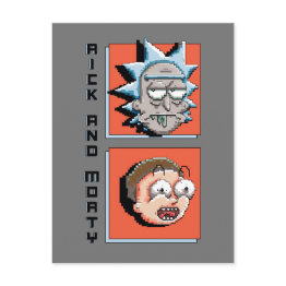 Small Pixelverse Rick And Morty Panel Graphic Invitation Postinvitations Front View
