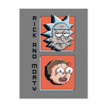 pixelverse rick and morty panel graphic invitation postinvitations