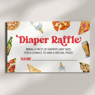 pizza brews diapers too baby shower diaper raffle enclosure invitations