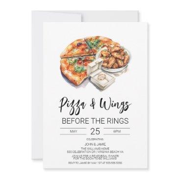 pizza & wings before the rings invitation