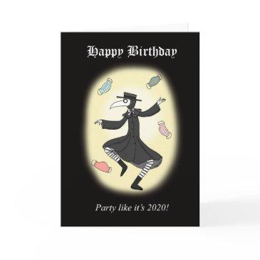 plague doctor dancing funny pandemic birthday invitations