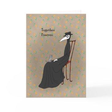 plague doctor love anniversary valentine's day invitations