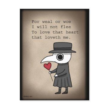 plague doctor medieval love poem creepy cute postinvitations