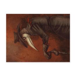 Small Plague Doctor Postinvitations Front View