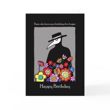 plague doctor weird funny black humor birthday invitations
