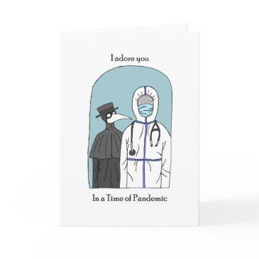 plague doctor with covid doctor funny i love you invitations