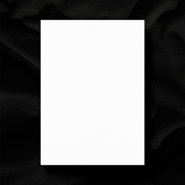 plain blank white 5" x 7" semi-gloss wedding invitation