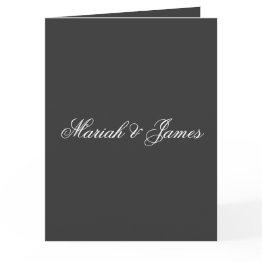 Small Plain Elegant Minimalist Modern Invitations Front View