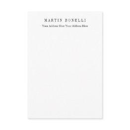Small Plain Professional Black & White Minimalist Enclosure Invitations Front View