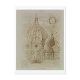 Small Plan, Section And Elevation Of Florence Cathedral, Postinvitations Front View