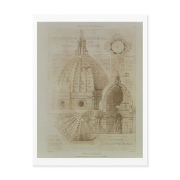 plan, section and elevation of florence cathedral, postinvitations