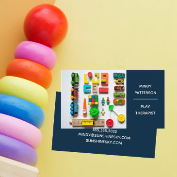 play therapist child psychologist counselor toys business invitations