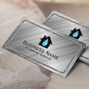 plumbing pipes repair service metal plumber business invitations