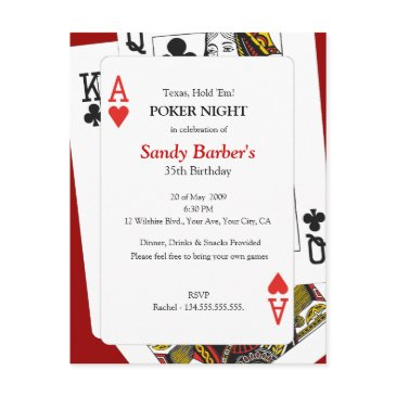 poker night - texas hold 'em party invitation