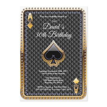 poker playing invitations casino birthday invitation