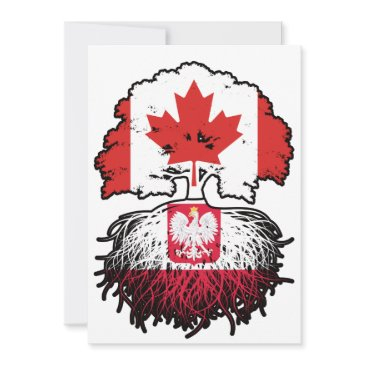 poland polish canadian canada tree roots flag invitation