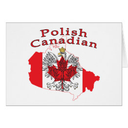 Small Polish Canadian Flag Map Front View
