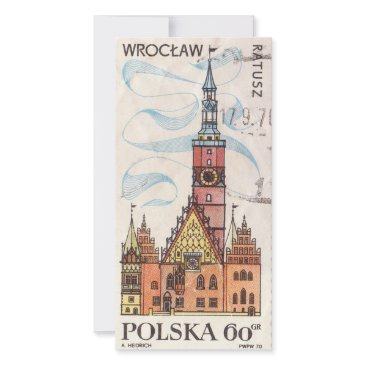 polish postage stamp wroclaw thank you invitations
