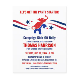 Small Political Fundraising Campaign Kickoff Gop Front View