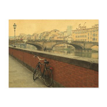 ponte vecchio florence italy vintage holiday postinvitations