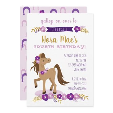 pony party girl invitation