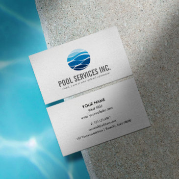 pool cleaning repairing services logo professional business invitations