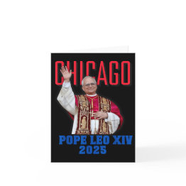 Small Pope Leo Xiv 2025 – Chicago’s First American Pope Invitations Front View