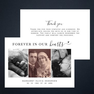 por siempre en nuestro corazón fotografía simpatía thank you invitations