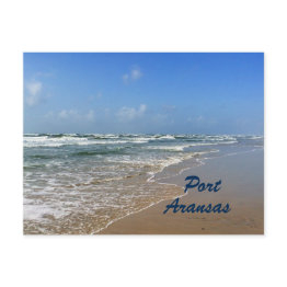 Small Port Aransas Beach In Texas Postinvitations Front View