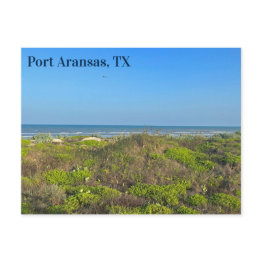 Small Port Aransas Texas Beach Grass Photography Postinvitations Front View