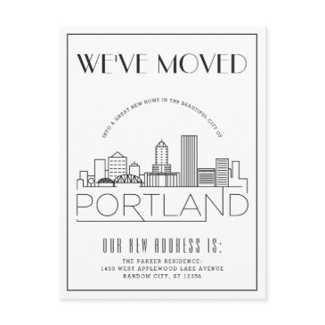 portland modern deco | change of address announcement postinvitations