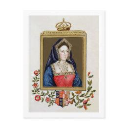 Small Portrait Of Catherine Of Aragon (1485-1536) 1st Qu Postinvitations Front View