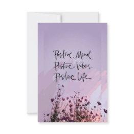 Small Positive Vibes Invitation Front View