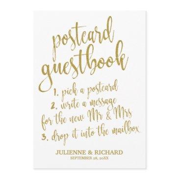 postinvitations guest book gold glitter affordable sign