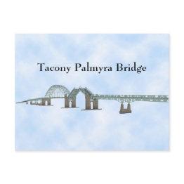 Small Postinvitations: Tacony Palmyra Bridge Postinvitations Front View