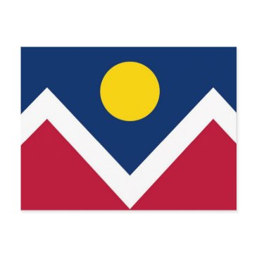 postinvitations with flag of denver, colorado state - usa