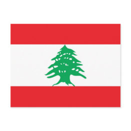 Small Postinvitations With Flag Of Lebanon Front View