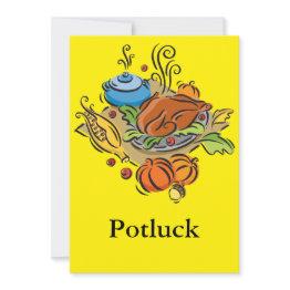 Small Potluck Invitation Front View
