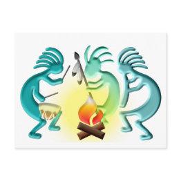 Small Pow Wow Postinvitations Front View
