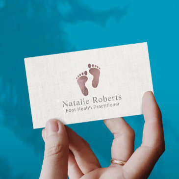practitioner rose gold foot care elegant linen business invitations