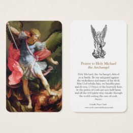 Small Prayer Invitations | Archangel Michael Front View