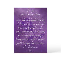 Small Prayer For Healing A Broken Heart Invitations Front View