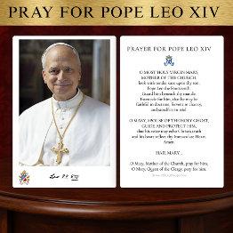 Small Prayer For Pope Leo Xiv Holy Invitations Front View